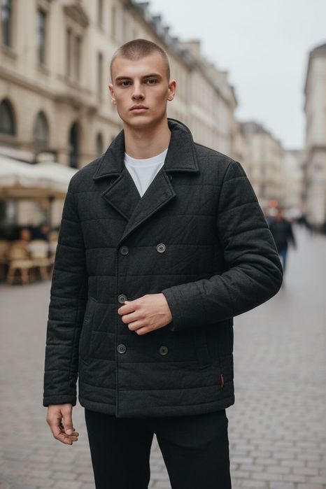 Super wełniany płaszcz Hugo Boss rozm L