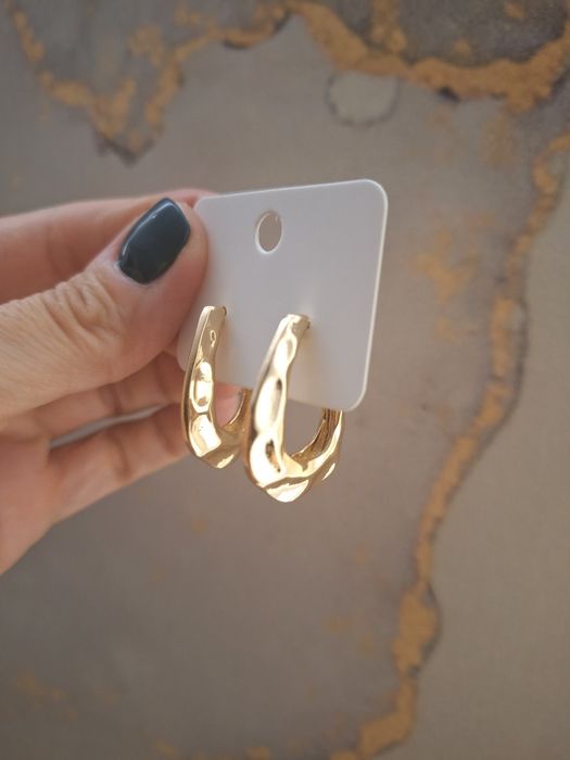 Kolczyki koła w kolorze złota