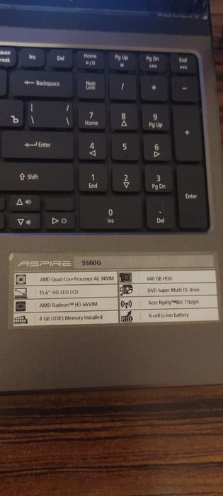 Acer 5560g 128 ssd 8гб озу