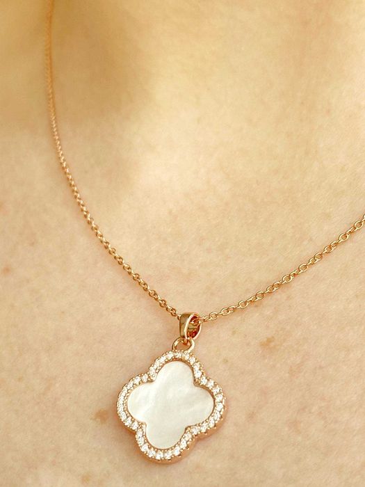 Позолочений Ланцюжок Конюшина (Різні Моделі), Клевер. Позолота. Колье