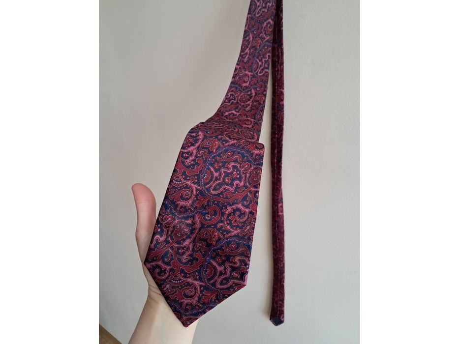 Krawat Elegancki Vintage Jedwab