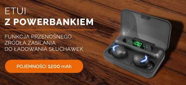 Słuchawki bezprzewodowe + powerbank