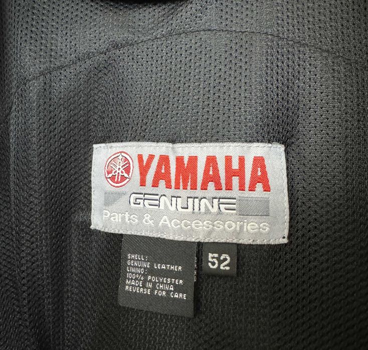 Kurtka Skórzana Geniune Yamaha Racing Leather Jacket Moto Logo 52