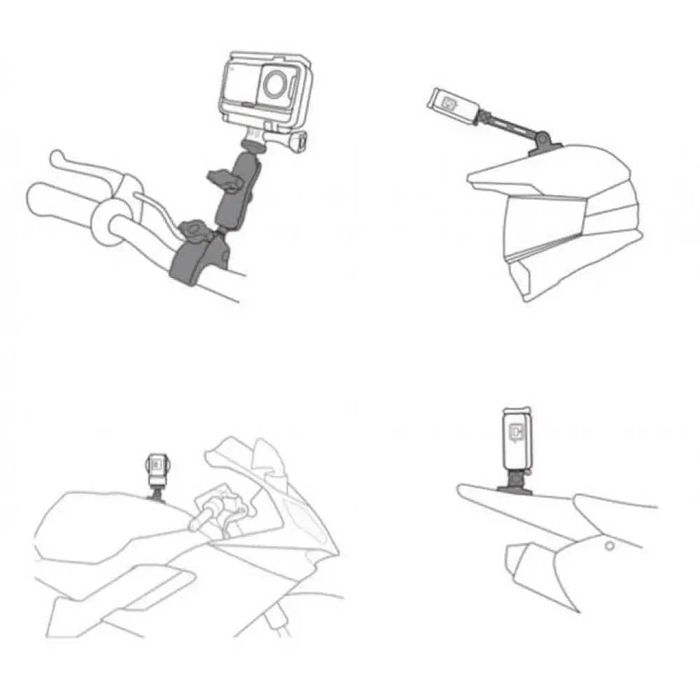 Кріплення на шолом для екшен камери Insta360 GoPro Puluz g prof 428C-2