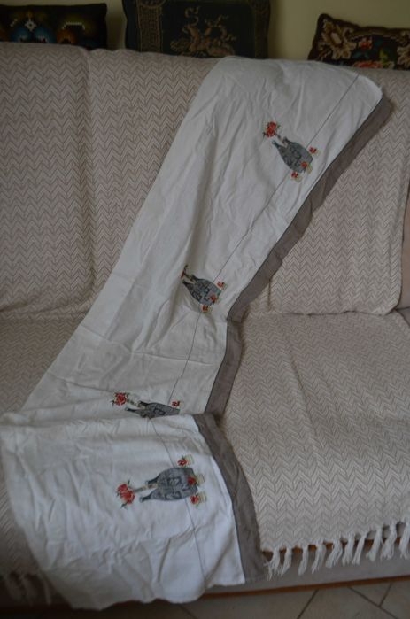 zazdrostka firanka stara haftowana