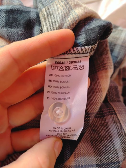Koszula męska bawelniana krata rozm 2XL