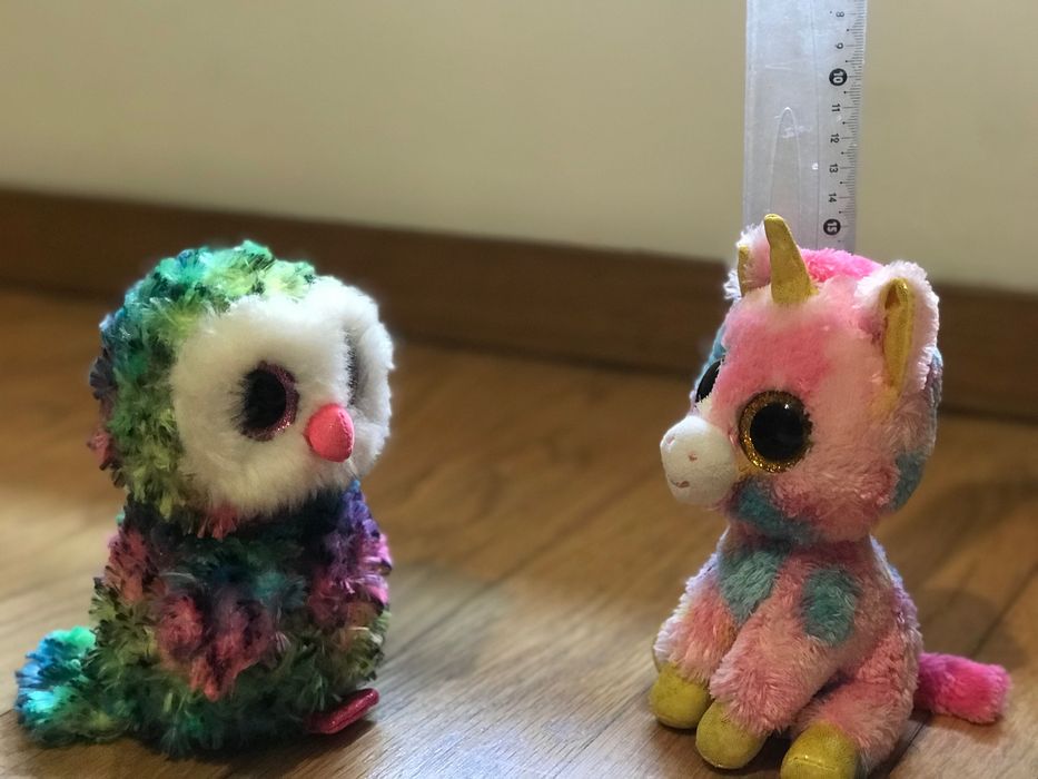 Oportunidade única: Lindos peluches TY Beanie Boos Corujinha Unicórnio