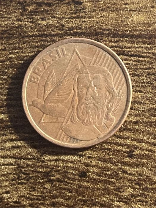 Moeda real 2012 Brasil 5 cinco centavos