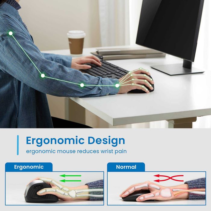 Rato novo Vertical Ergonomico Ewent EW3229 2400DPI