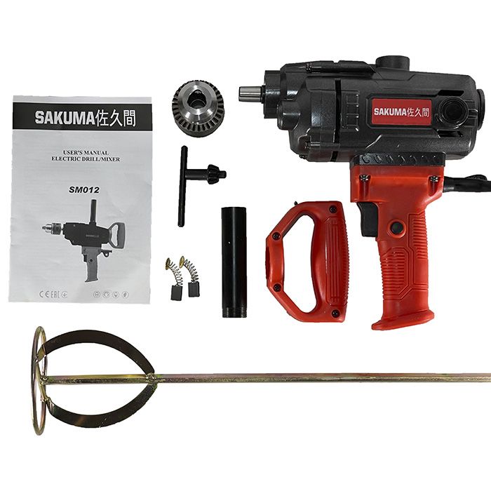 Миксер строительный SAKUMA SM012 | 1600Вт | Япония!!!