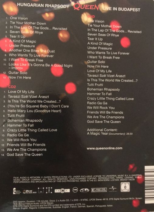 Queen Hungarian Rhapsody - Live in Budapest / Edição Limitada