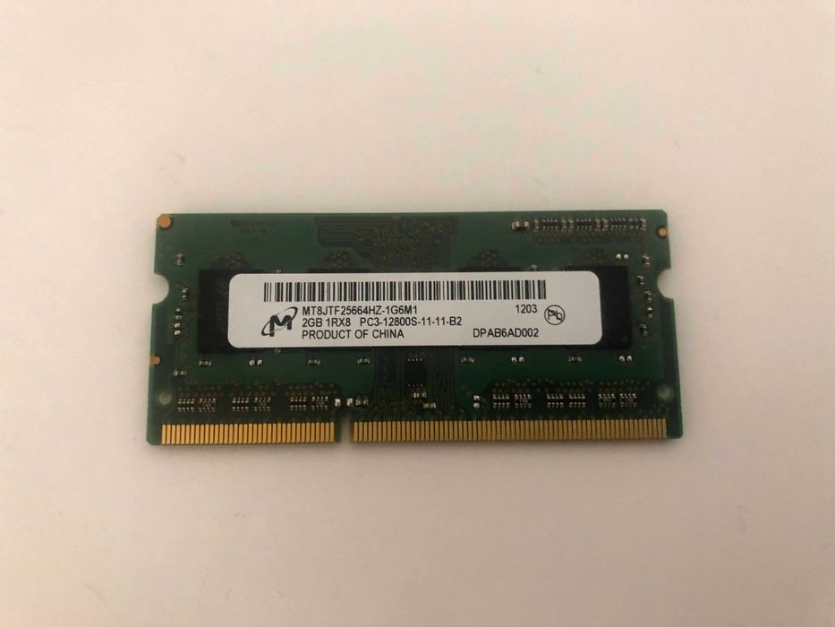 Оперативна пам'ять SODIMM DDR3-800 2GB PC3-12800