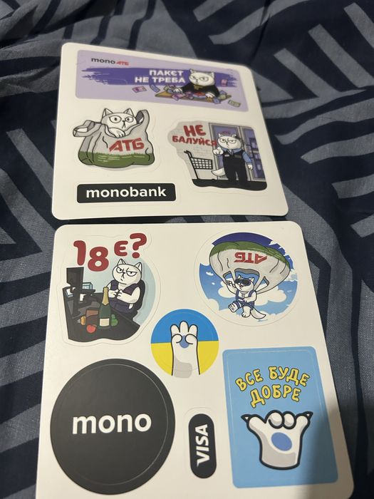 2 шт стикеры наклейки mono