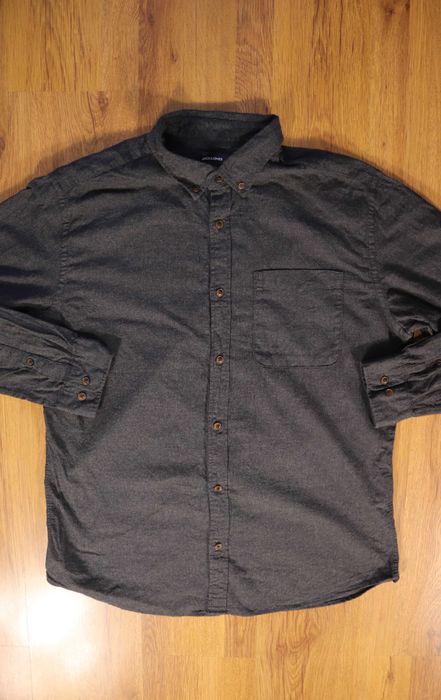 Koszula Jack and Jones r. XL męska szara bawełniana długi rękaw
