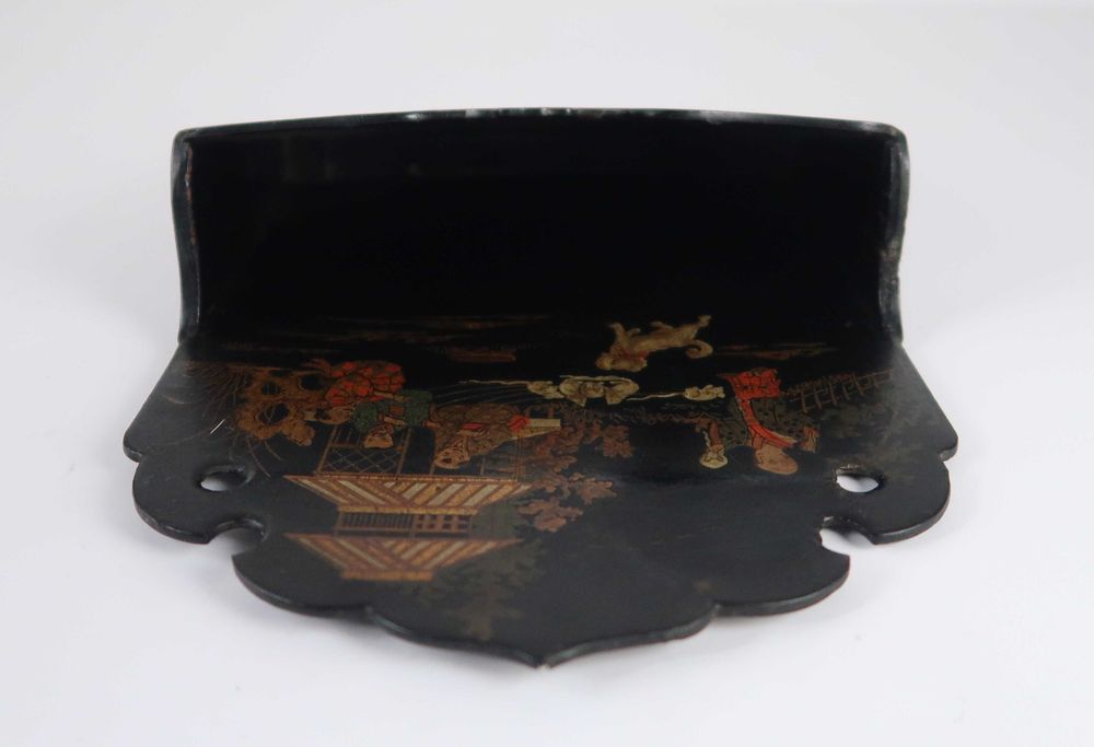 Porta Cartas Antigo Lacado China - Grande Porte 11 cm