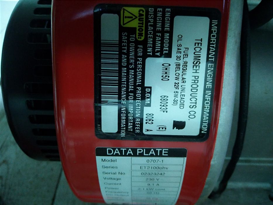 Бензогенератор Generac ET 2100-OHV виробництва США для Європи .