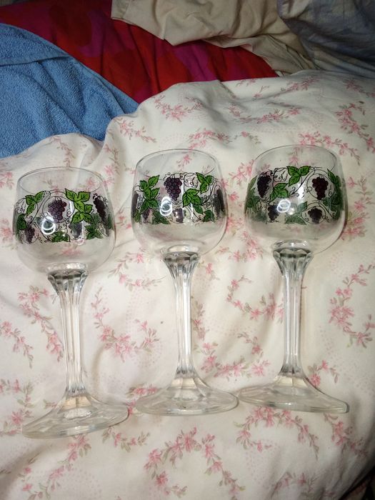 Шедевр и дешево.Фужери. Богемия ГДР.Свадебние 0.5 л;0.4л;0.3л;0.2л.Хру