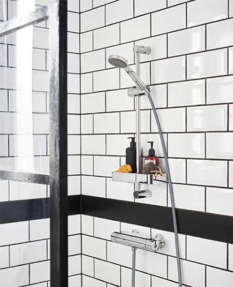 Półka prysznicowa, chrom, 25x4 cm, BROGRUND