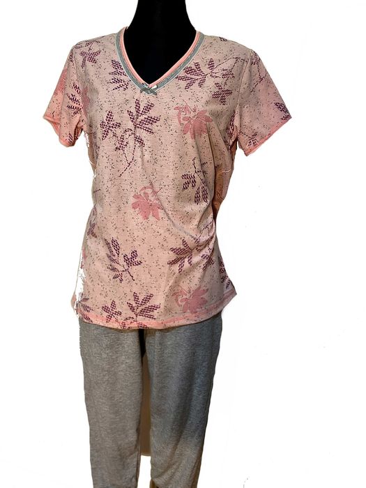 Piżama damska krótki rękaw spodnie 3/4 r. L