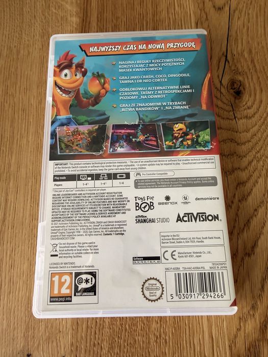Nintendo Switch Crash Bandicoot 4 Najwyższy Czas!