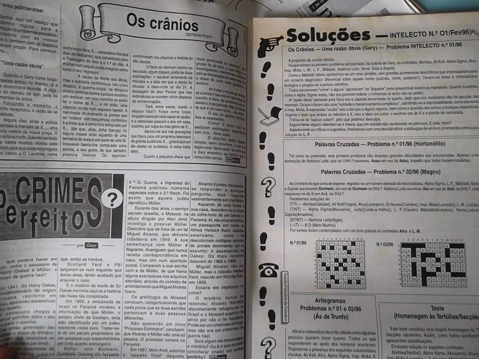 INTELECTO - Tertúlia Policiária de Coimbra Nº 1 a 8, revistas