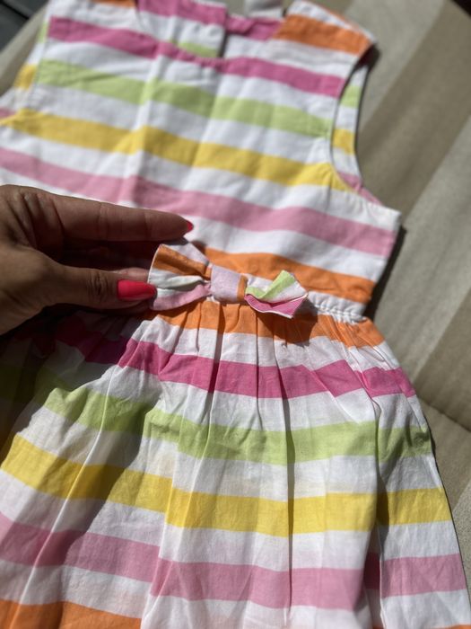 Kolorowa Wakacyjna sukienka w paski sukienka na Roczek