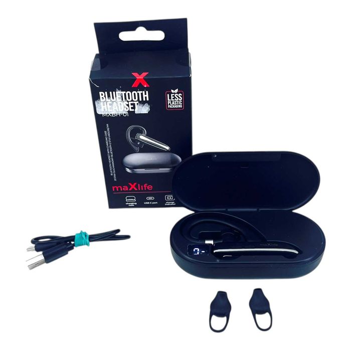 Maxlife zestaw słuchawkowy Bluetooth MXBH-01 z etui ładującym