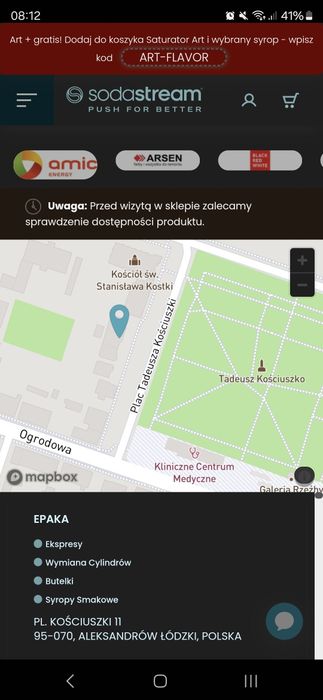 Wymiana butli z gazem co2 SodaStream