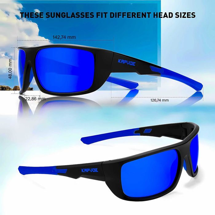 OKULARY PRZECIWSŁONECZNE. Polaryzacyjne. Dark Blue/Black. Sportowe