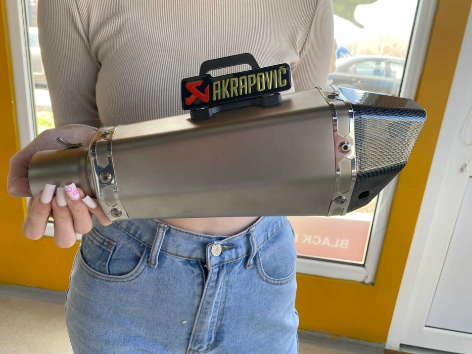 Акрапович Прямоточний вихлоп Прямоток вихлопна труба на мопед мотоцикл