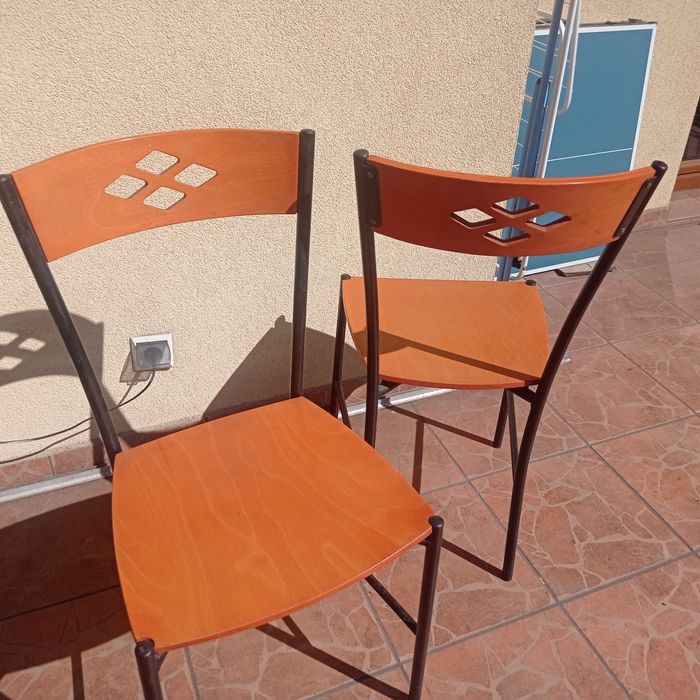 Krzesło tarasowe metal i drewno