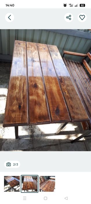 Стол в беседку..