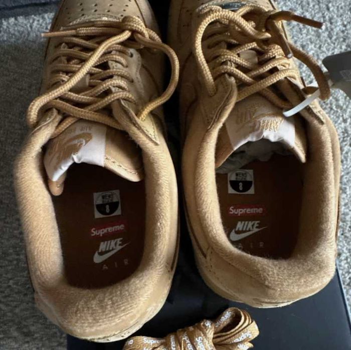 "Buty męskie Trampk Nike_Air_Force_1_Low_Supreme_Wheat R.38.5
