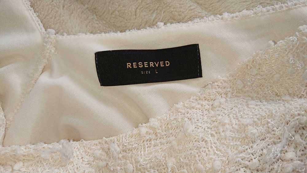 Sukienka kremowa Reserved r. L