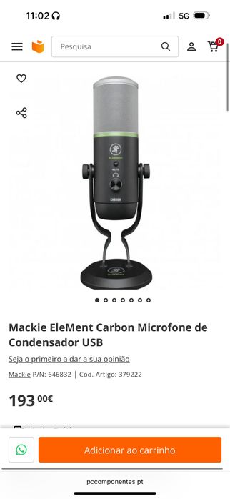 Microfone Condensador Carbon Element