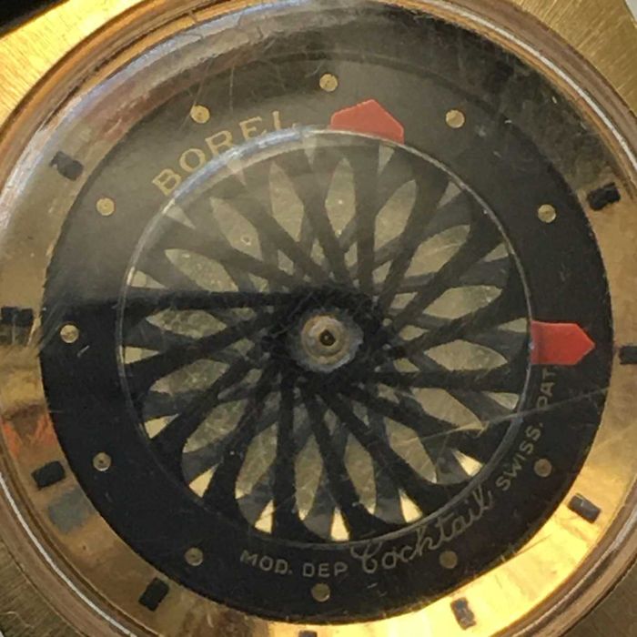 Damski zegarek Borel Cocktail 20 mikronów złocenia Swiss