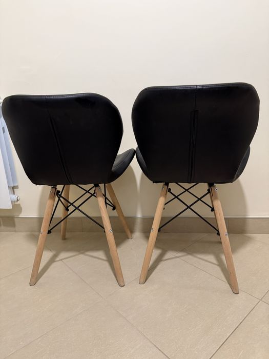 Krzesła krzesło skandynawskie czarne