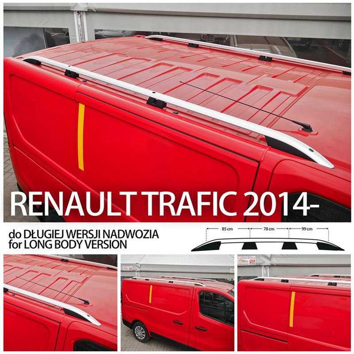Relingi dachowe Renault Trafic Opel Vivaro long +2014 r. belki na dach