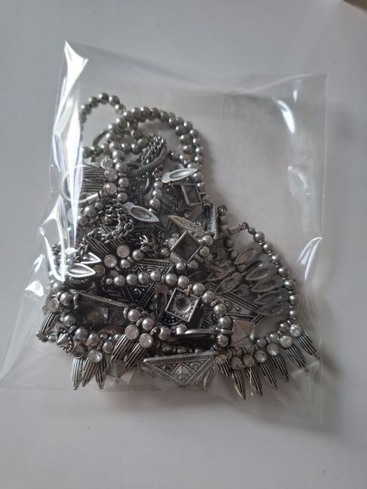 Colar estilo étnico prateado