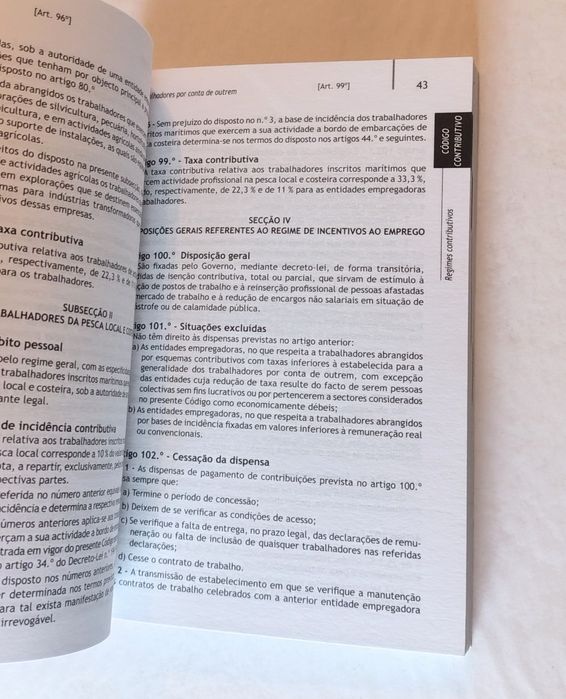 Código Contributivo e legislação complementar
