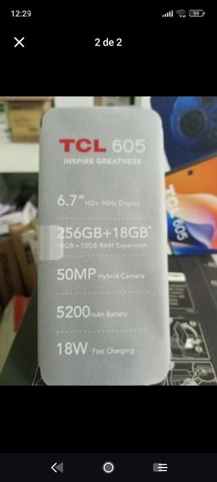 TCL 605 em estado de novo