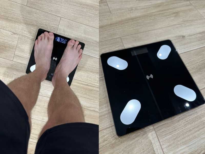 Waga Łazienkowa Elektryczna Z APLIKACJĄ Analityczna do 180KG