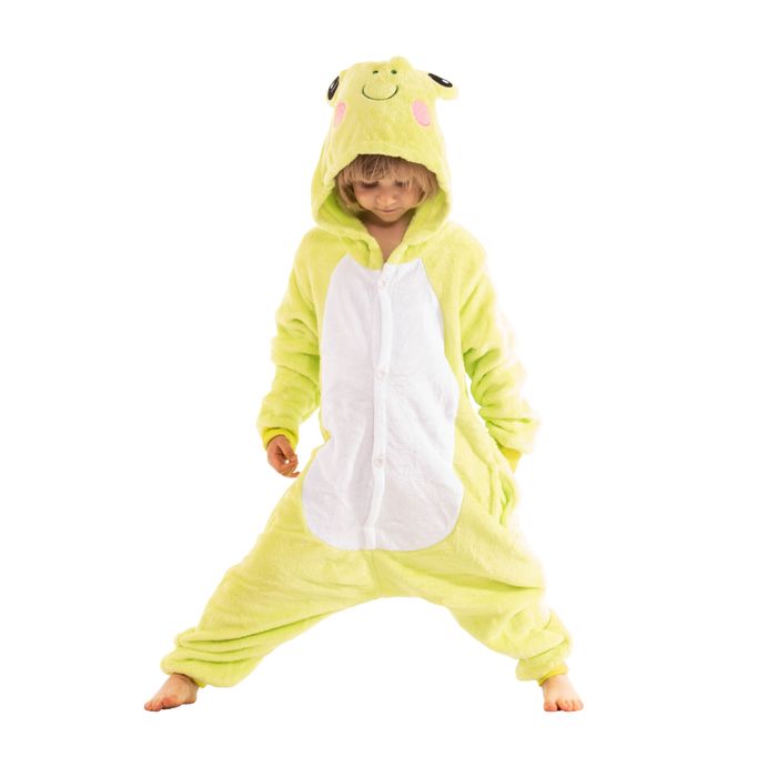 Kigurumi piżama dziecięca żaba - miękka - 125-135cm zielona
