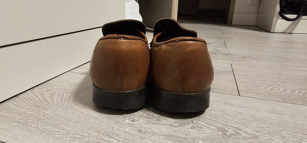 Skórzane męskie mokasyny Clarks rozmiar 41,5 wkładka 26,5cm