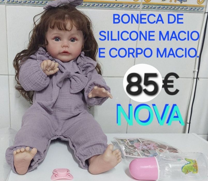 BONECA BONITA,REAL REBORN MACIA.Casa,Quarto,Sala,Aniversário,Didático.
