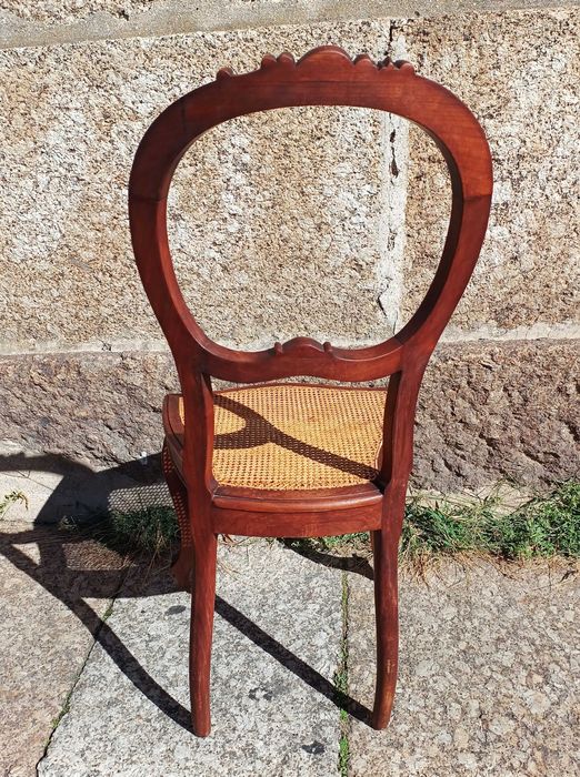 Conjunto 6 Cadeiras Mogno Palhinha