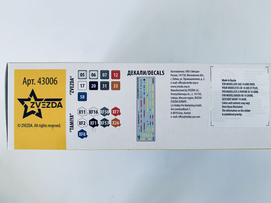 Samochód ciężarowy Kamaz 65115 model dobsklejania Zvezda 43006