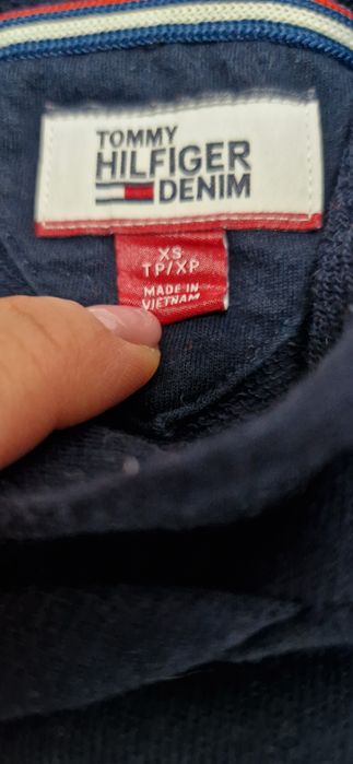 Tommy Hilfiger sukienka  dresowa z kapturem logo kieszenie
