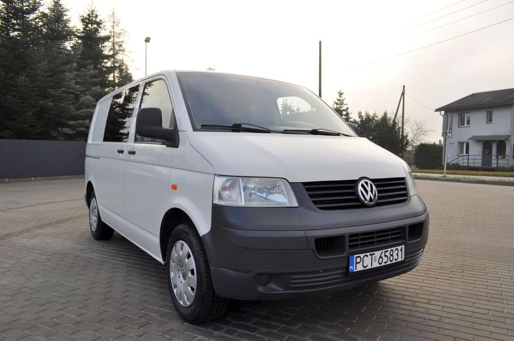 Volkswagen Transporter VW T5 1.9TDI 102KM KLIMA brygadówka 6-osób ważne opłaty