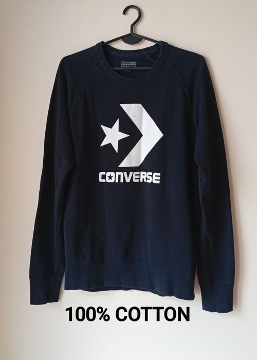 Czarna bawełniana bluza Converse, rozmiar S